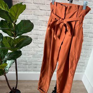 High Rise Orange Pants